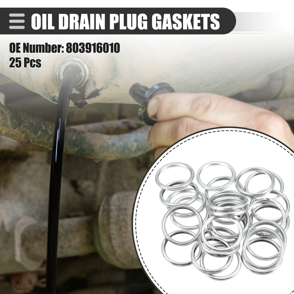 25 Pcs Oil Drain Plug Gaskets for Subaru BRZ (2013–2020) No. 803916010