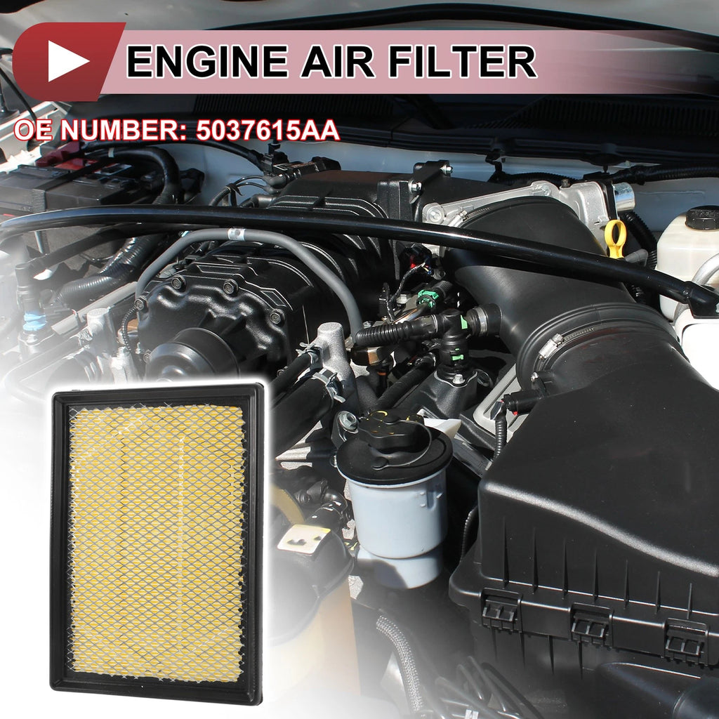 Car Engine Air Filter for Dodge Challenger 5.7L 6.1L (2008–2010) No. 5037615AA