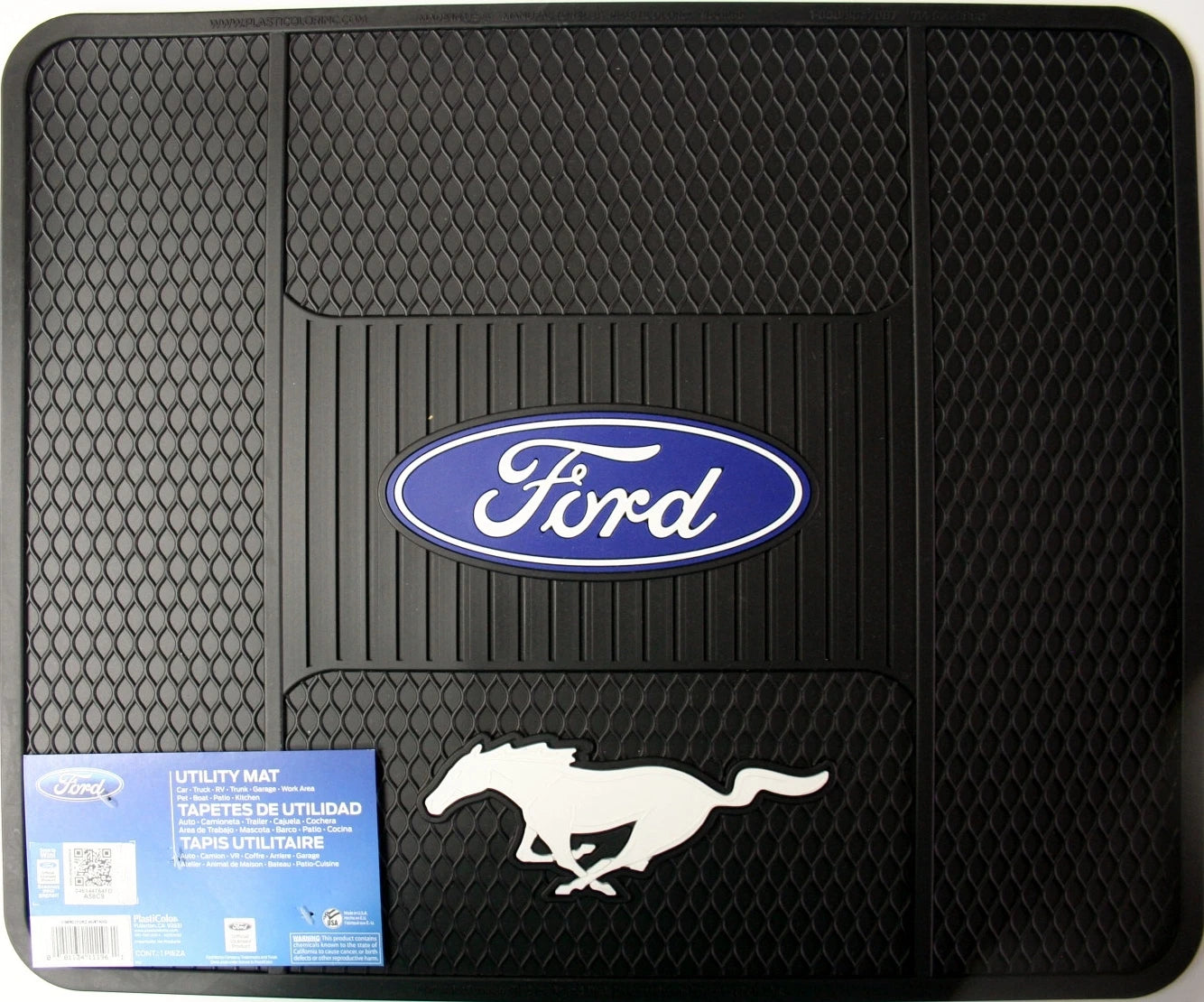 Rubber Utility Rear Floor Mat for Ford Mustang