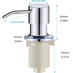360�� Sink Soap Dispenser Kitchen Liquid Pump Stainless Steel & Plastic