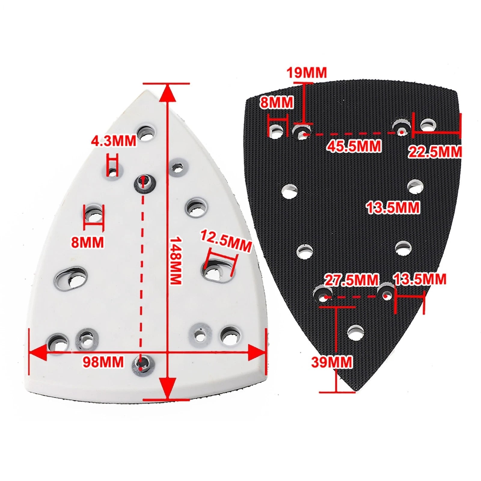 Sanding Pad Soft Disc Replacement Tool 148X98mm Adapter Assembly