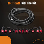8AN Nylon Steel Braided Oil Fuel Line Kit for Universal Applications
