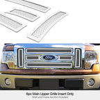 Stainless Chrome Mesh Grille for Ford F-150 Lariat/King Ranch (2009-2012)
