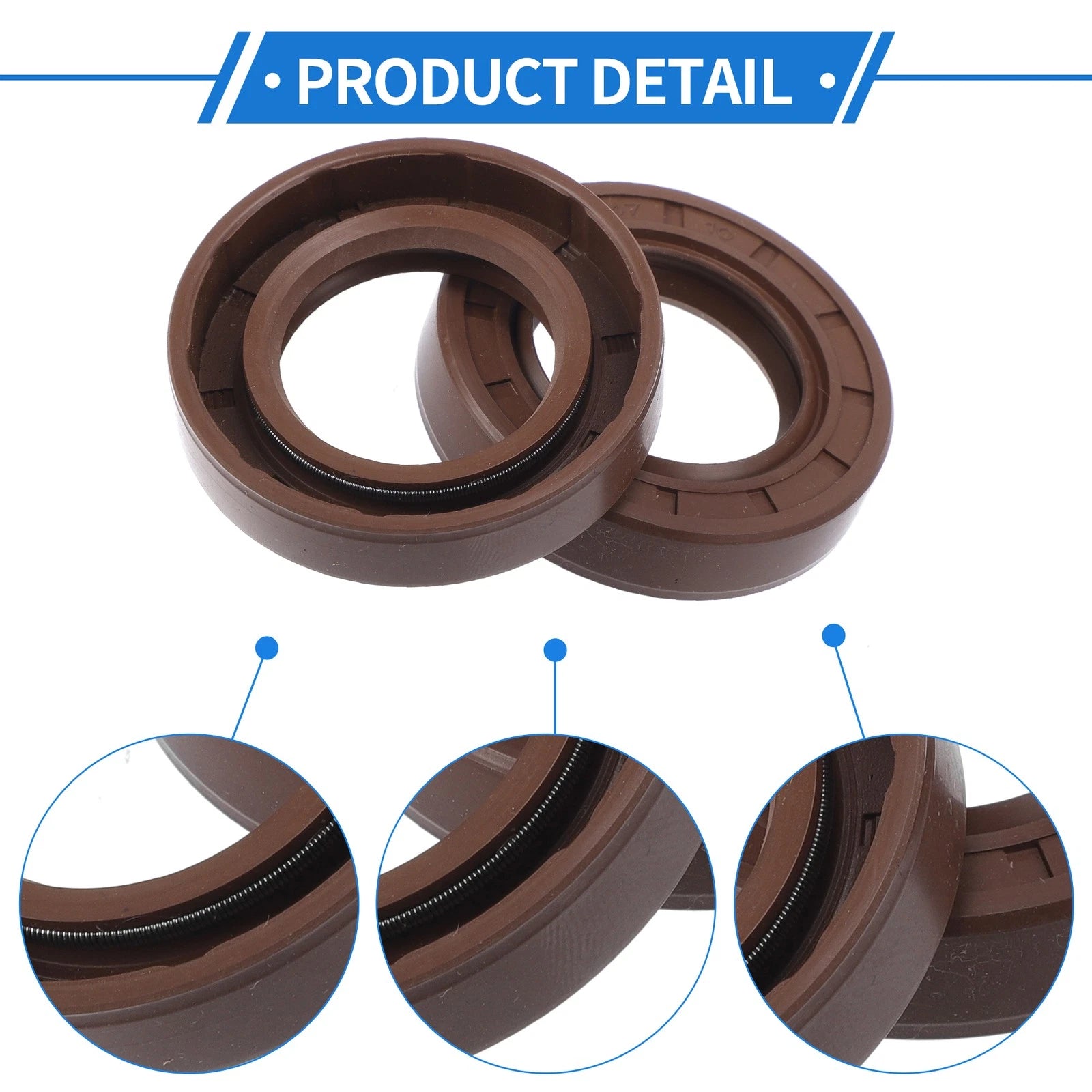 2X Oil Seal Rotary Shaft Seal for Various Models (28x47x10mm) FKM Rubber