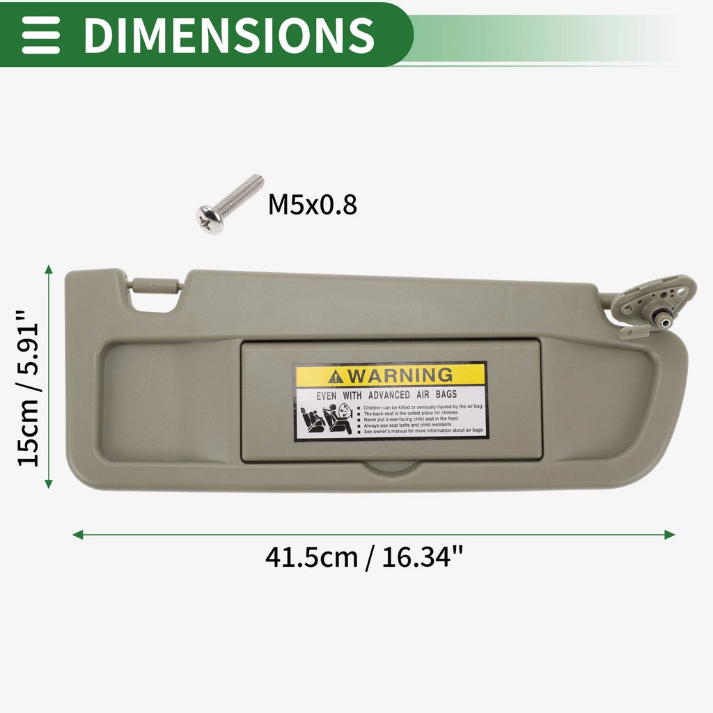 Right Sun Visor for Honda Civic (2009–2011) with Mirror No. 83230-SNA-A01ZE