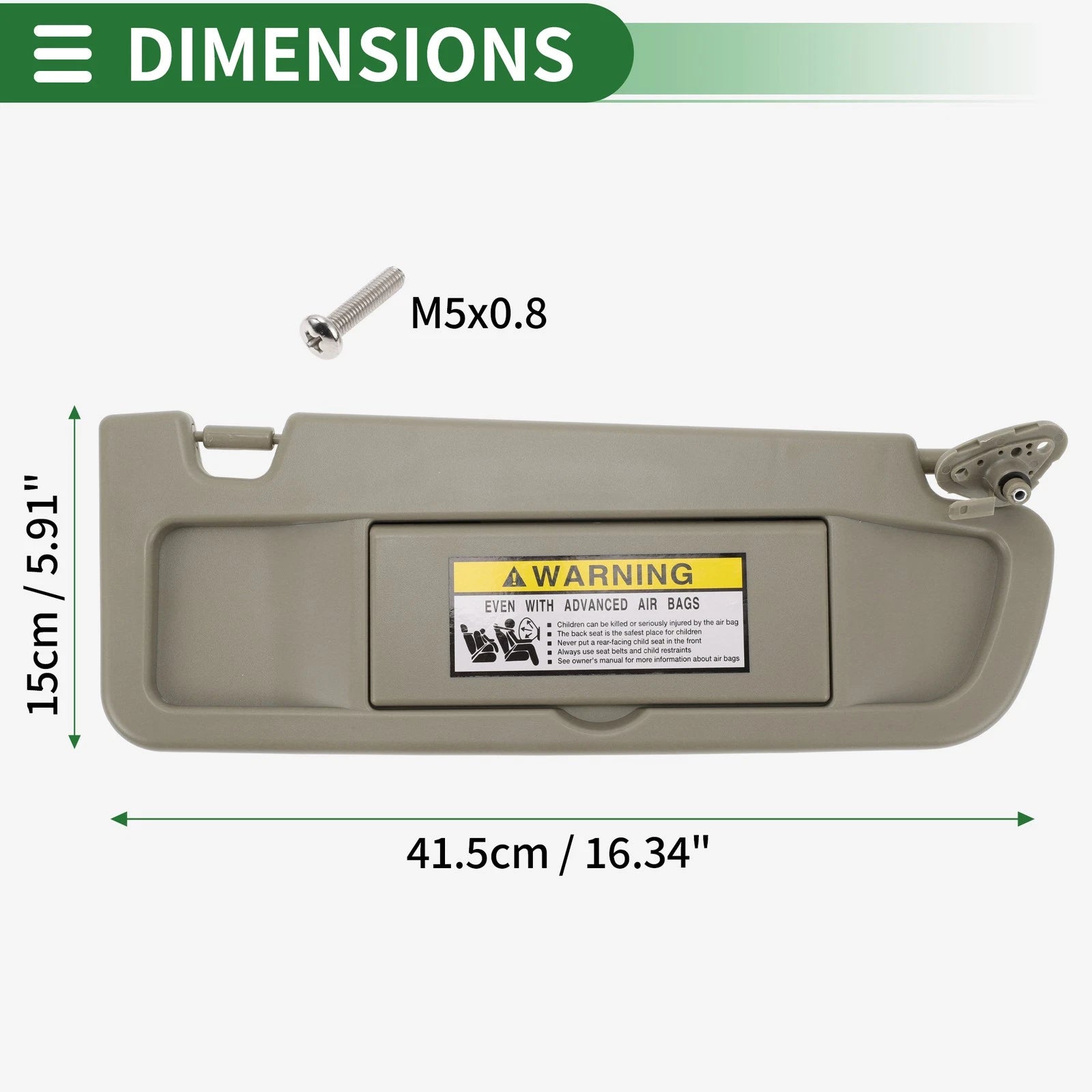 Right Sun Visor for Honda Civic (2009–2011) with Mirror No. 83230-SNA-A01ZE