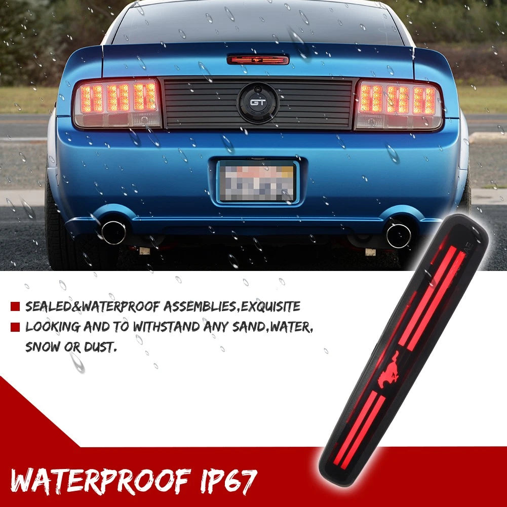 3X Smoke Red LED Third Brake & Rear Side Marker Lamps for Ford Mustang (2005–2009)