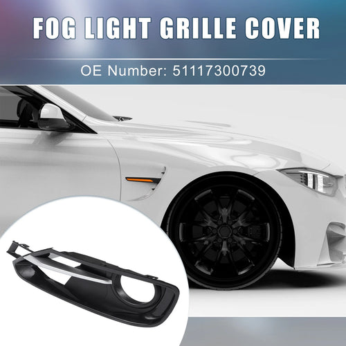 1 Pair Fog Light Grille Cover Trim 51117300739 for BMW F30 (2012–2019)