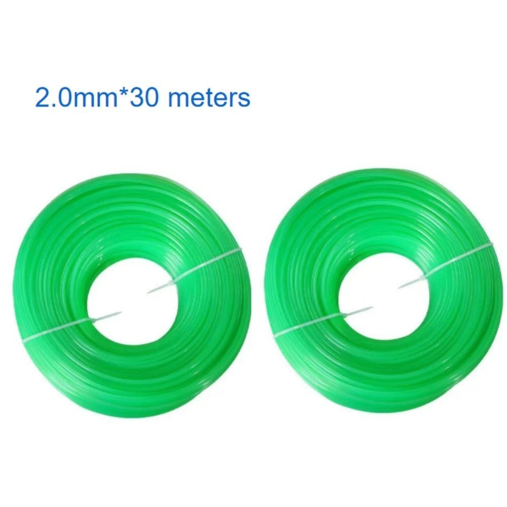2X Nylon Trimmer Line 30m 1.6mm 2.0mm for Lawn Maintenance