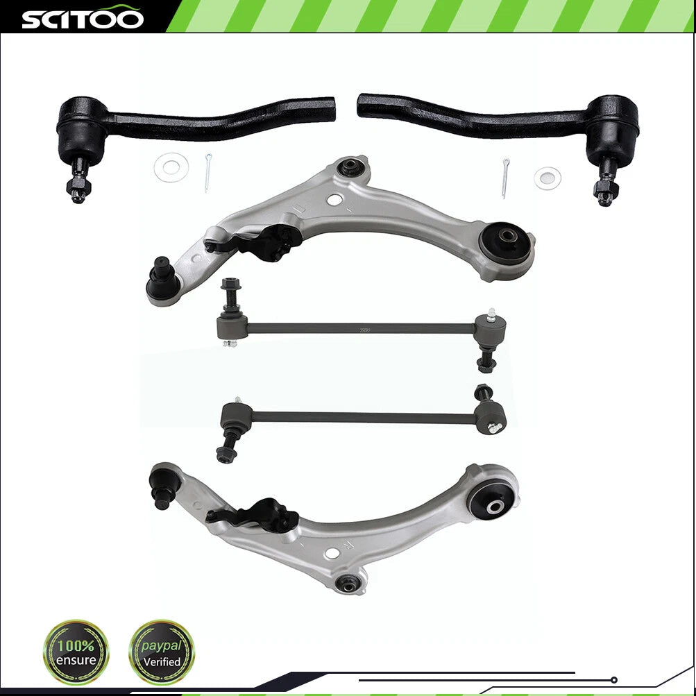 Set of 2 Front Control Arm Ball Joints Tie Rod End for Nissan Maxima (2009–2014)