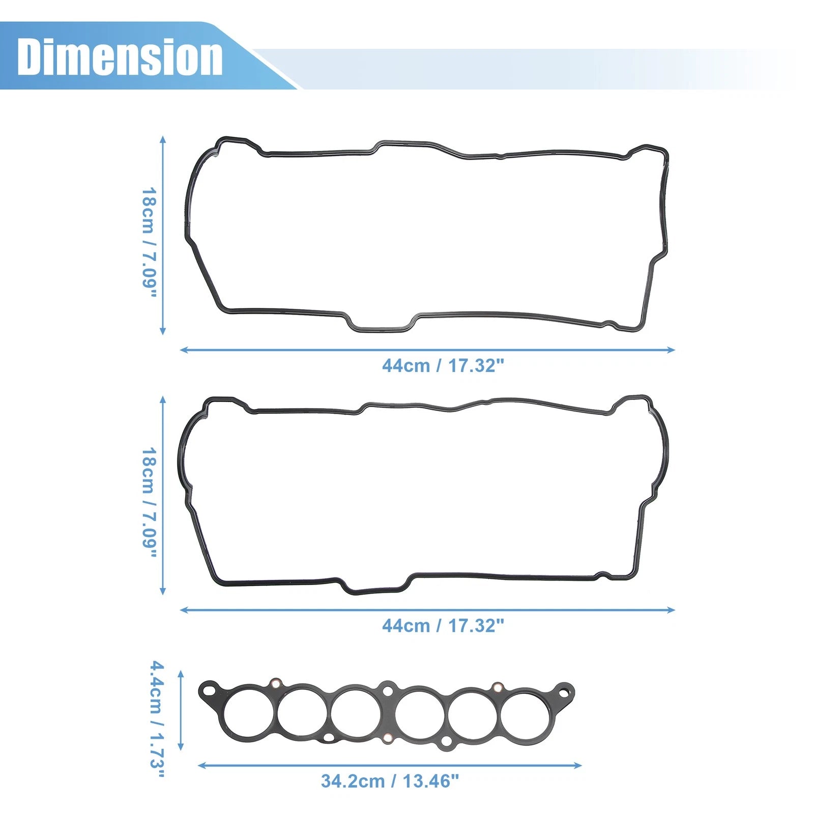 Set of 2 Engine Head Gasket Valve Cover Gasket for Toyota 4Runner (1996–2002)