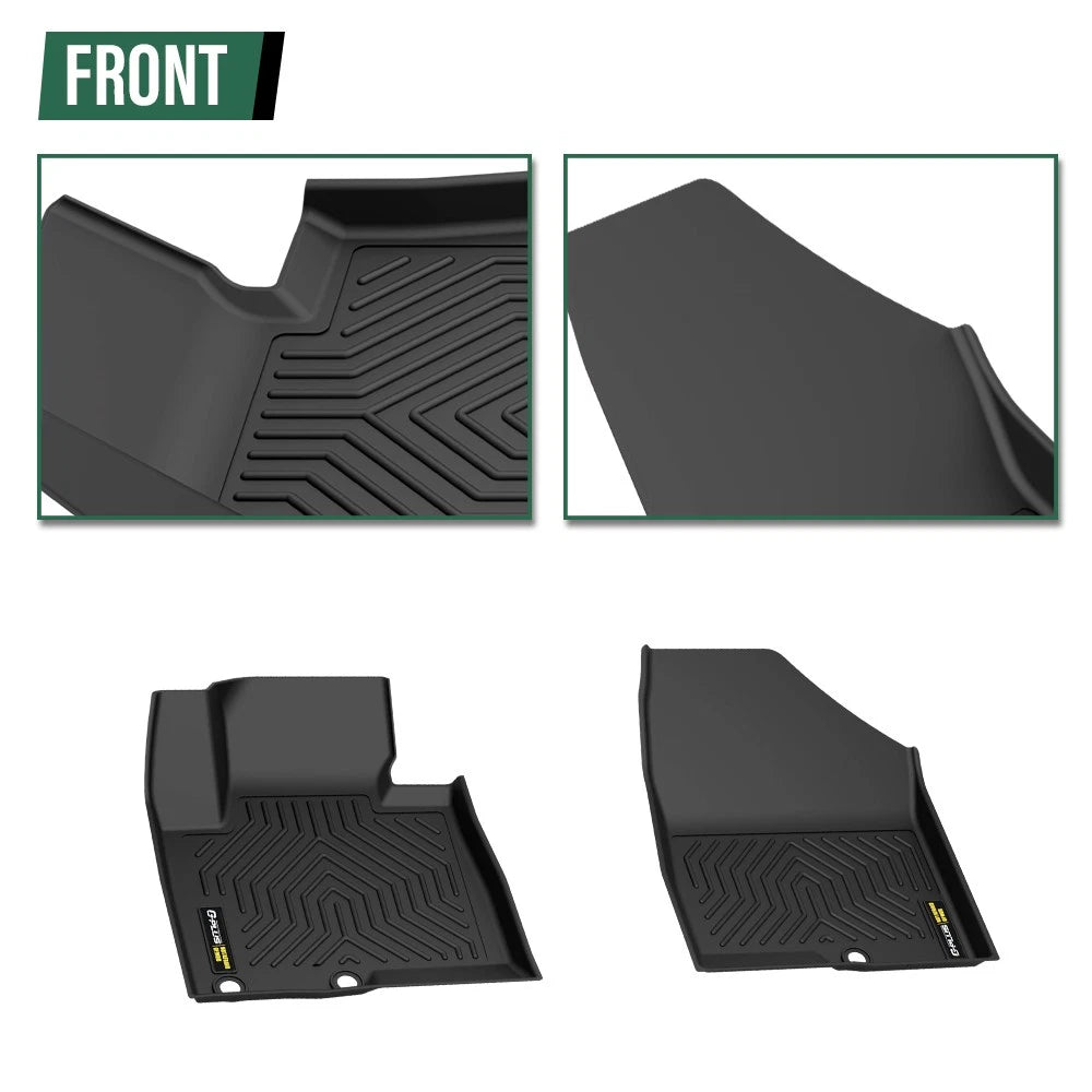 Set of 2 All Weather TPE Floor Mats for Hyundai Santa Fe (2013–2018)