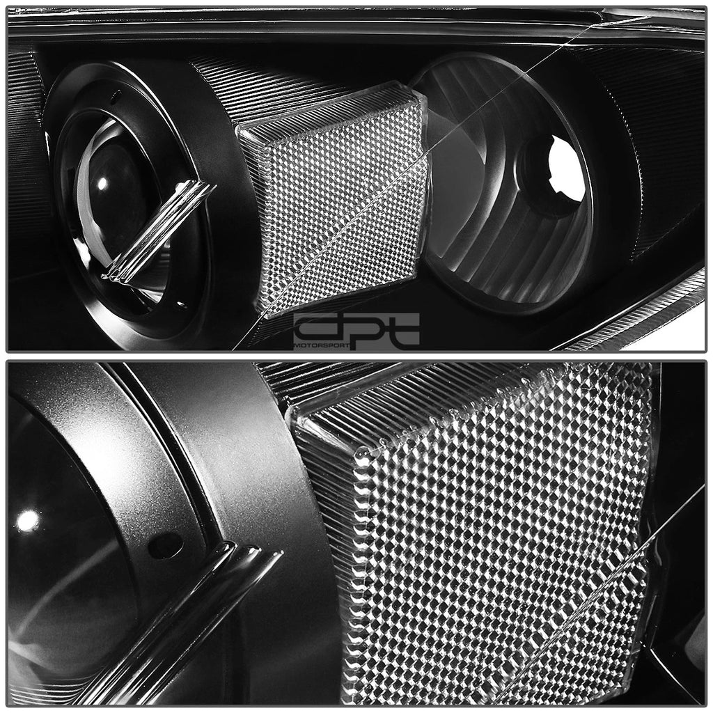 Set of 2 Black Housing Clear Euro Projector Headlights for Mazda 3 (2004–2009)