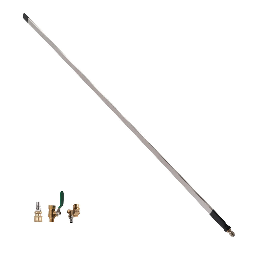 Radiator Flush Wand for Car Truck (39in, Stainless Steel)