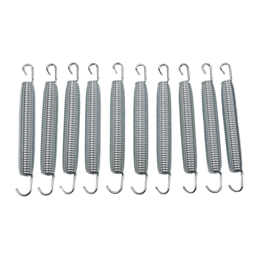 Set of 10 Galvanized Steel Springs for Trampolines