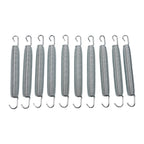 Set of 10 Galvanized Steel Springs for Trampolines