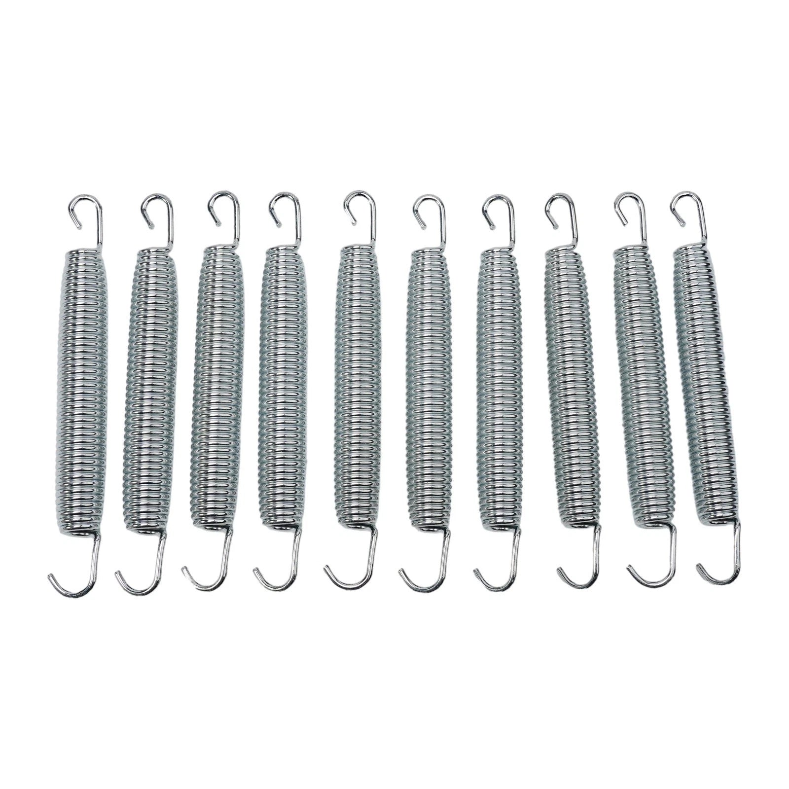 Set of 10 Galvanized Steel Springs for Trampolines