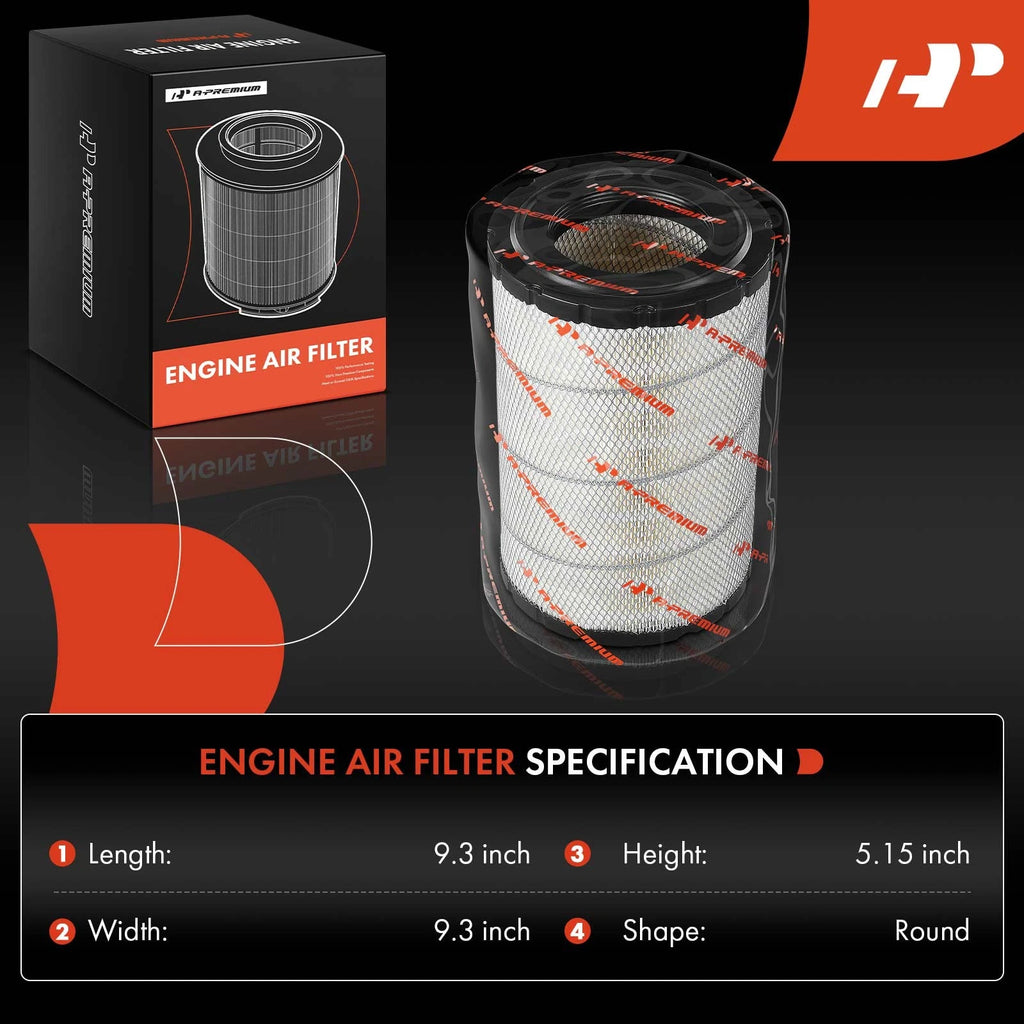Engine Air Filter for Chevy LCF 6500XD, Isuzu FTR (2018-2021)