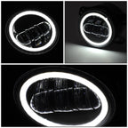 LED Halo DRL Projector Turn Signal Fog Lights for Jeep Wrangler JK (2007–2018)