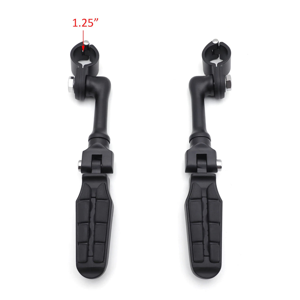 Saddle FootPeg for Harley (1.25" Engine Guard, Black)