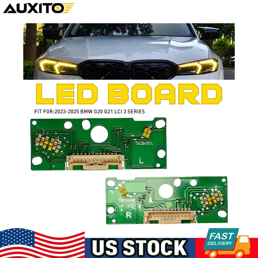 2Pcs Yellow Angel Eye DRL LED Boards for BMW G20 G21 LCI 3 Series (2023–2025)