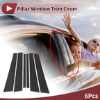 Door Pillar Window Trim for Ford Crown Victoria (1998–2008) Carbon Fiber Black
