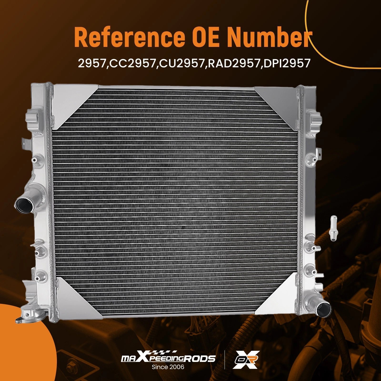 3 Row Radiator for Jeep Wrangler Unlimited (2010–2012) CU2957