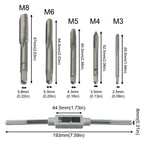 Adjustable Ratchet Tap Wrench for M3 Precision Tapping