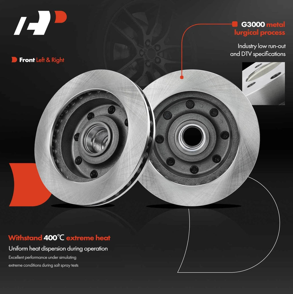 Front Disc Brake Rotors & Ceramic Pads for Ford F-250 Super Duty (1999–2001)