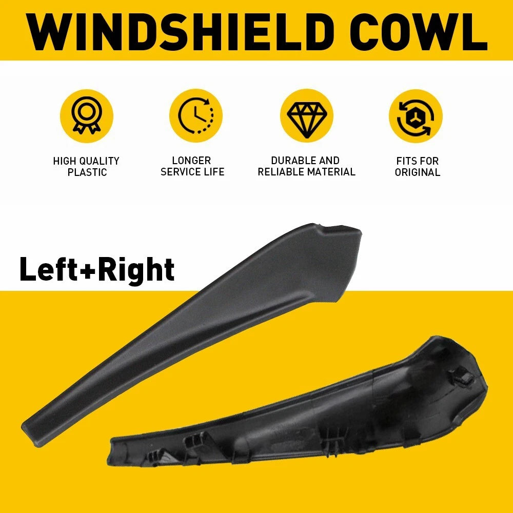Front Windshield Wiper Side Cowl Extension Cover Trim for Nissan Rogue (2014â2020)