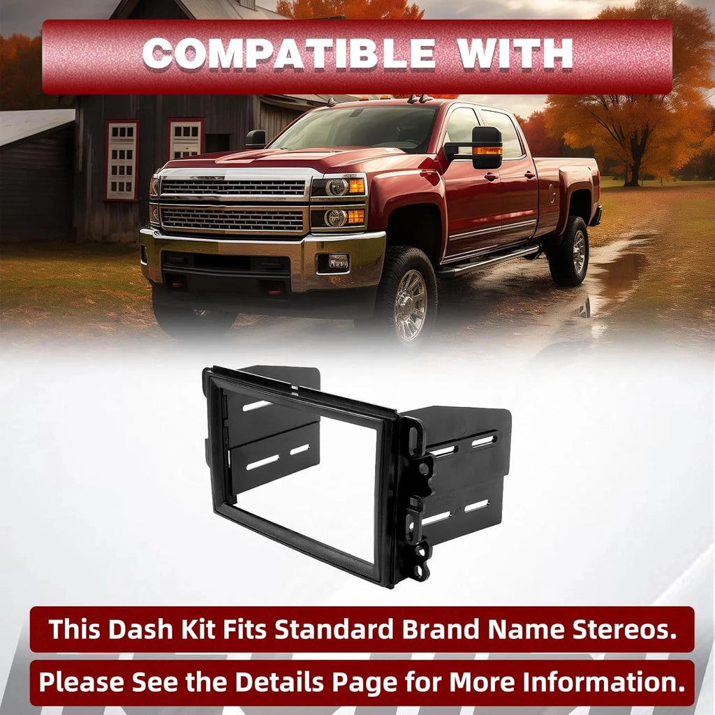 2X 2Din Dash Kit Harness for GMC Sierra (2007–2014) & Suzuki XL-7 (2007–2009)