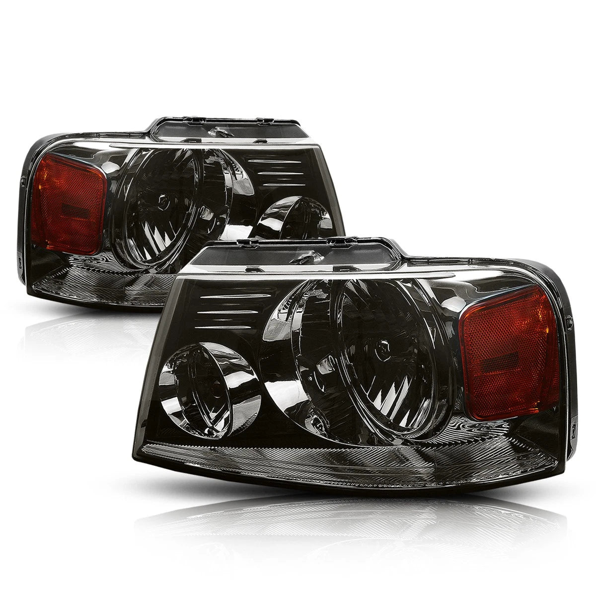 Smoked Headlight & Amber Side Corner Lamps for Ford F150 (2004–2008)