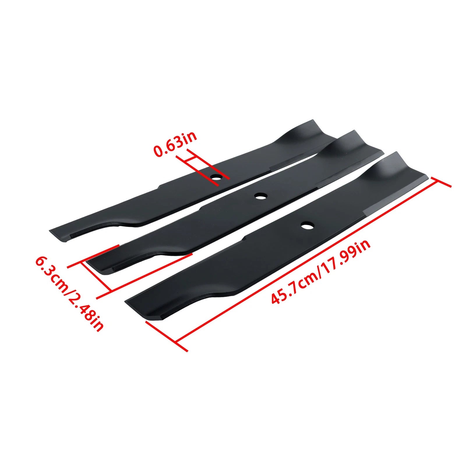 3 Pack Blade 54" Deck for Hustler Raptor SD/SDX, Fastrak X (797696, 601124)