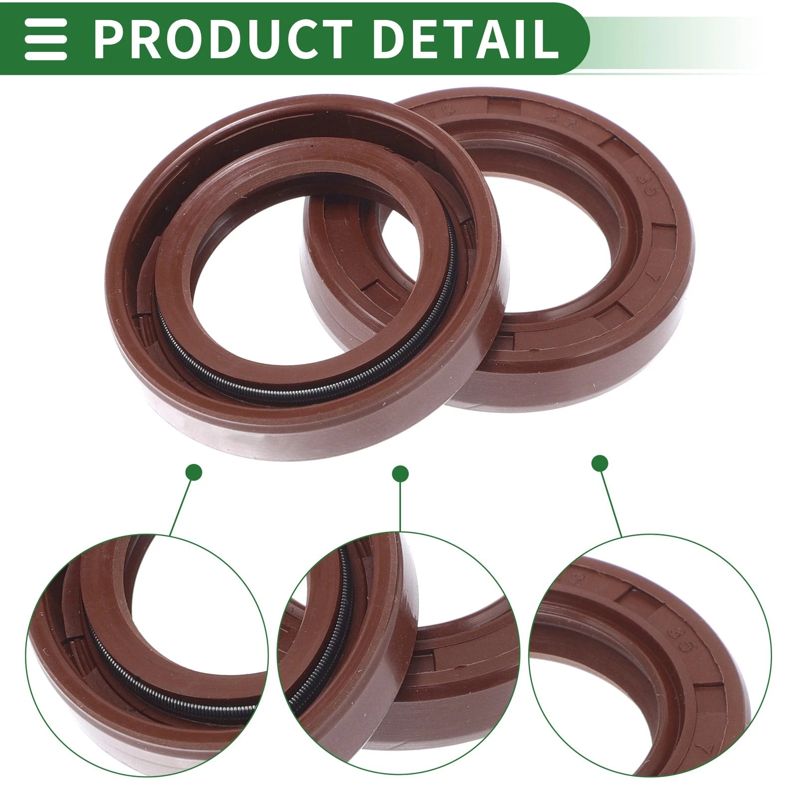 Set of 5 Oil Seal Rotary Shaft Seal FKM Rubber 22x35x7mm