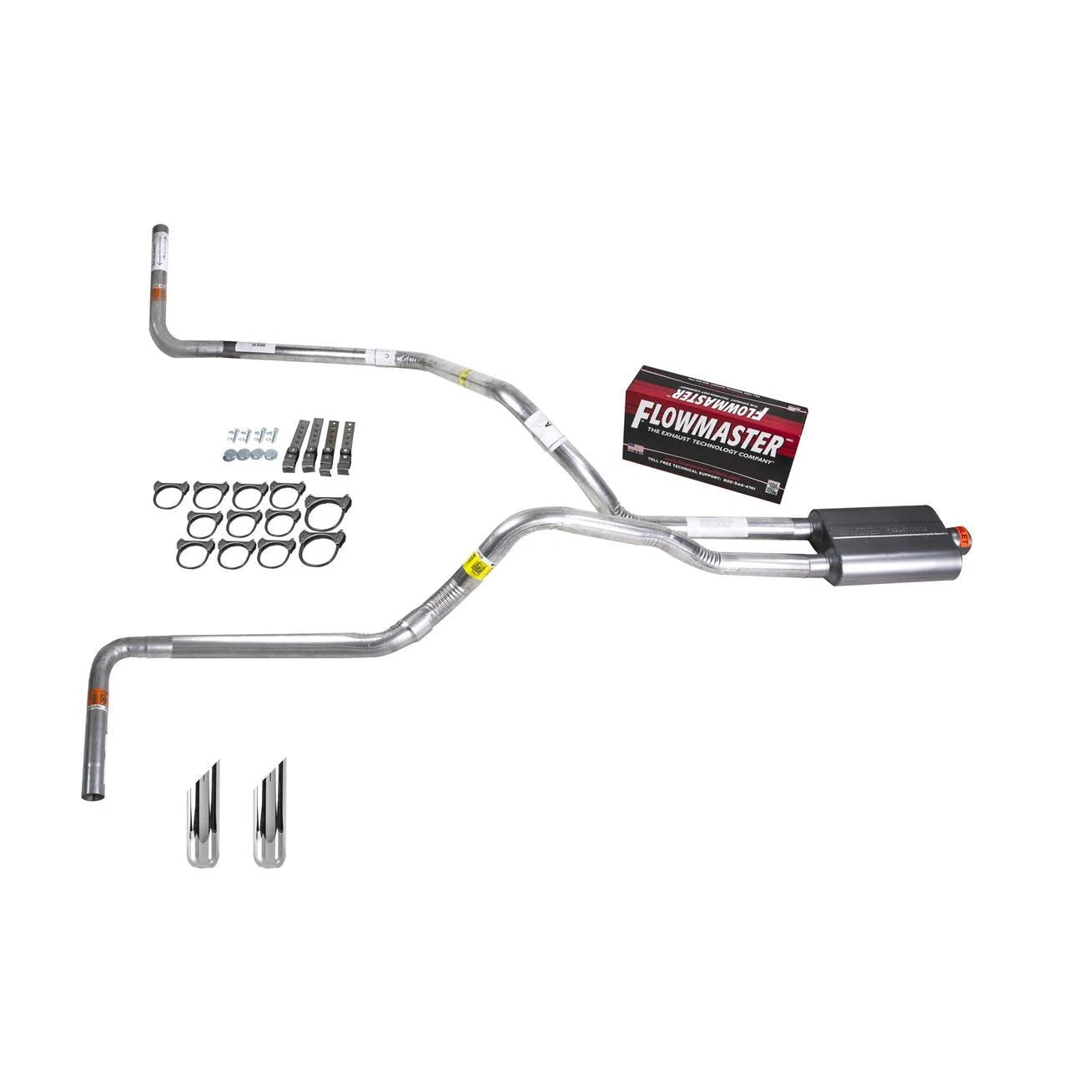 Dual Exhaust 2.5" Pipe for S10/S15 (1983–1994) - Flowmaster 40 SW Tip Side Exit