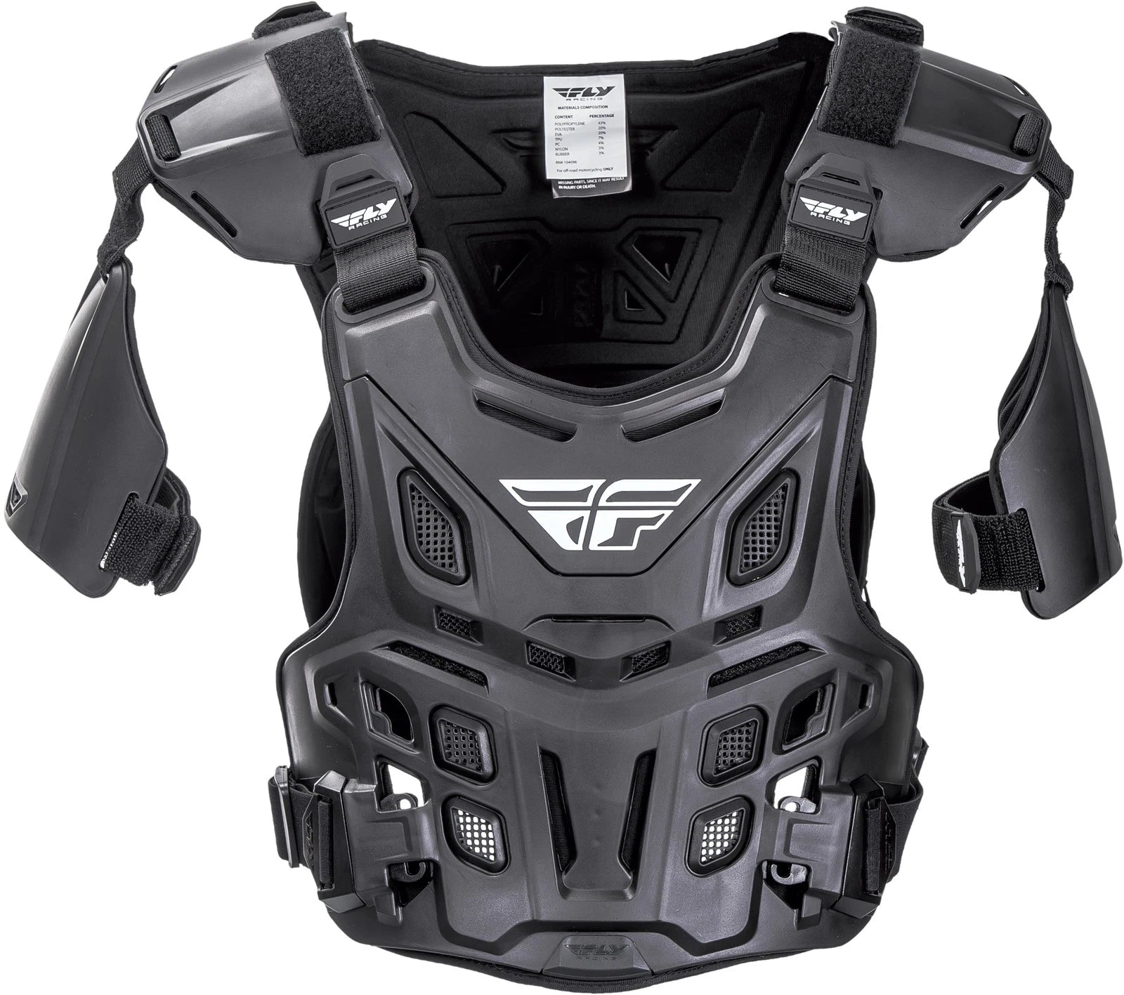 Fly Racing Ce Revel Roost Guard for Offroad Motorcycle (Black)