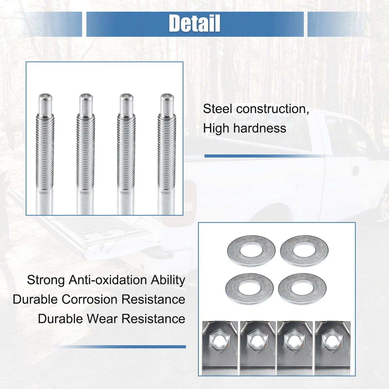 Truck Bed Mounting Hardware Kit with Nut for Ford F-250 Super Duty (1999–2016)