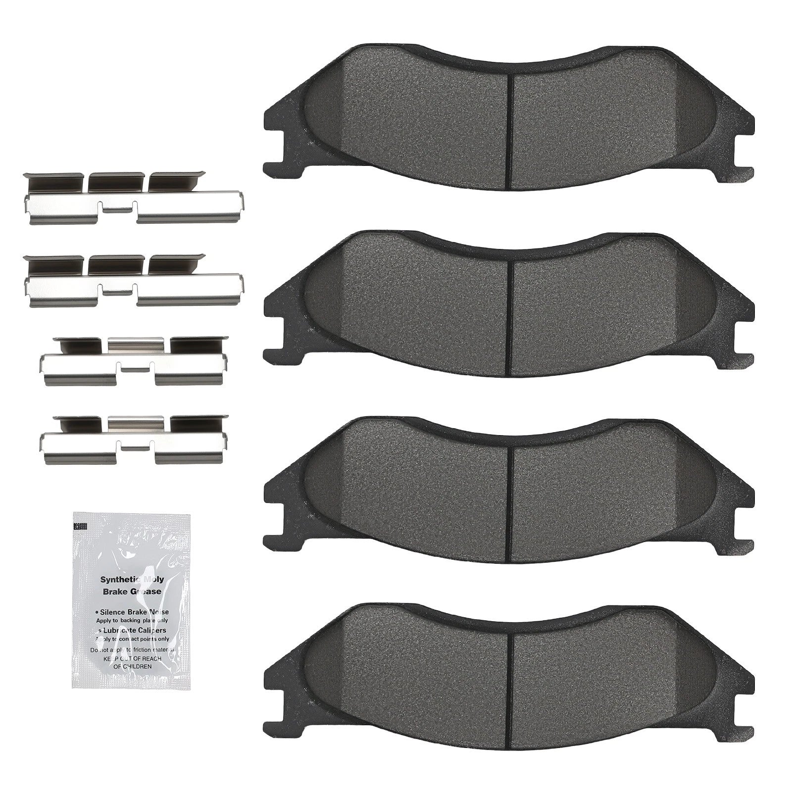Set of 4 Front Brake Pads for Dodge Ram 1500 (2002–2005) D966 P-966