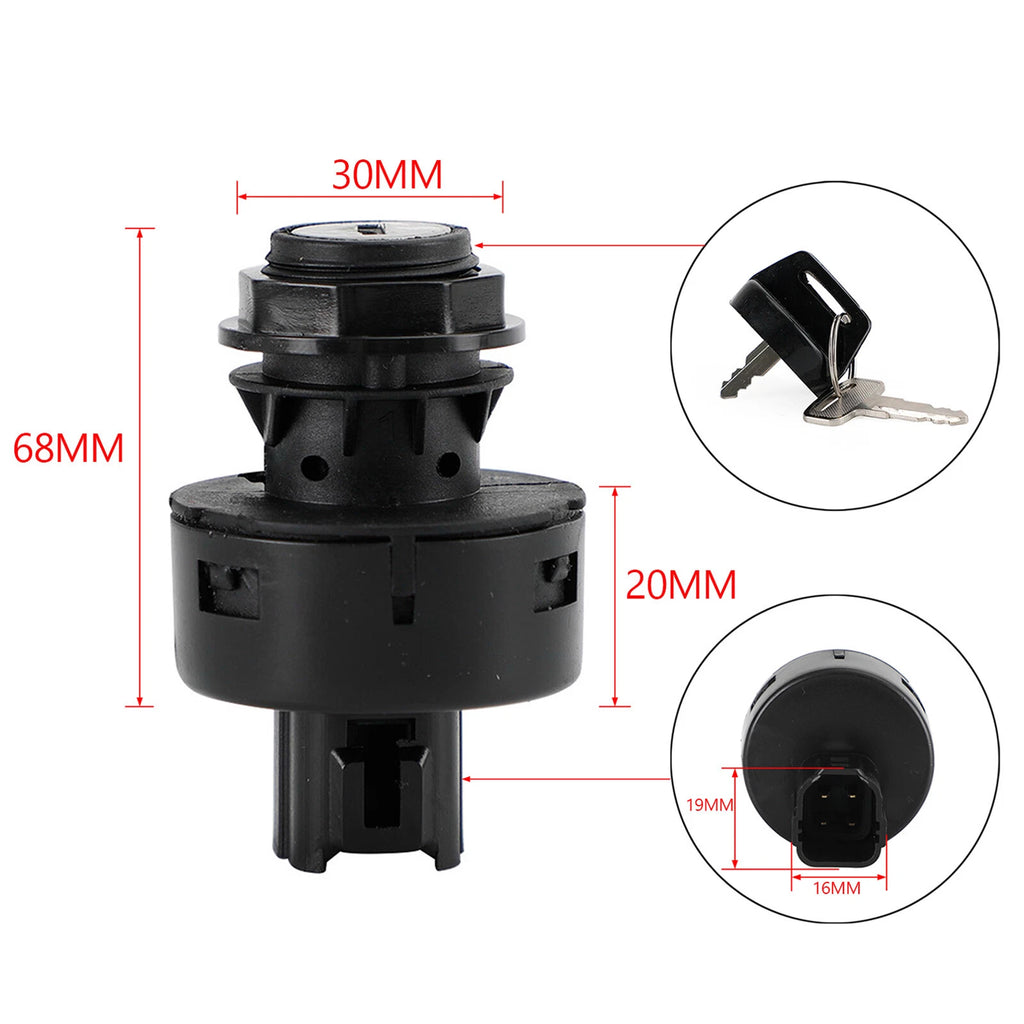 Ignition Key Switch for Yamaha Rhino YXR450 660 700 Viking VI Wolverine YXZ1000R