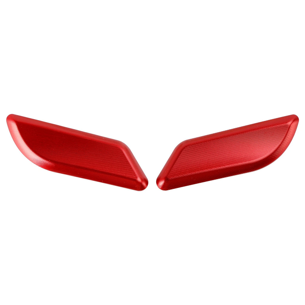 Billet Red Mirror Block Off Plates for Ducati 959 1299 Panigale (2015–2019)