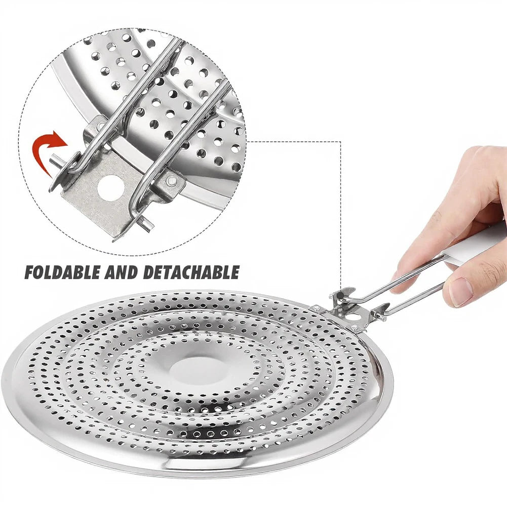 Stainless Steel Simmer Plate for Gas and Electric Stoves (Universal Fit)