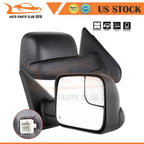 Power Heated Tow Mirrors for Dodge Ram 2002–2008 (Black Cover Pair)