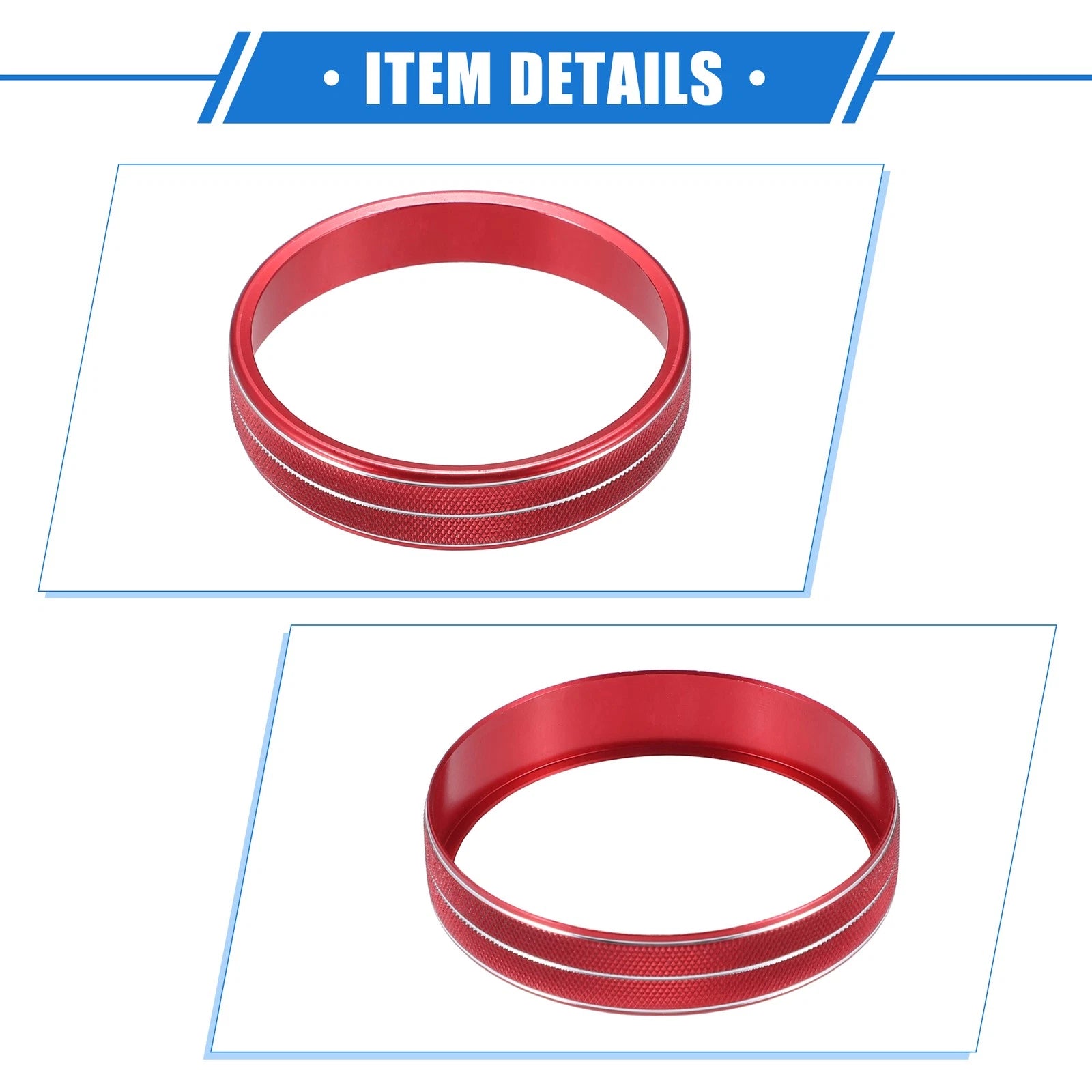 2X AC Switch Knob Cover for Dodge Ram 1500 2500 3500 (2010–2012) Red 703820783534