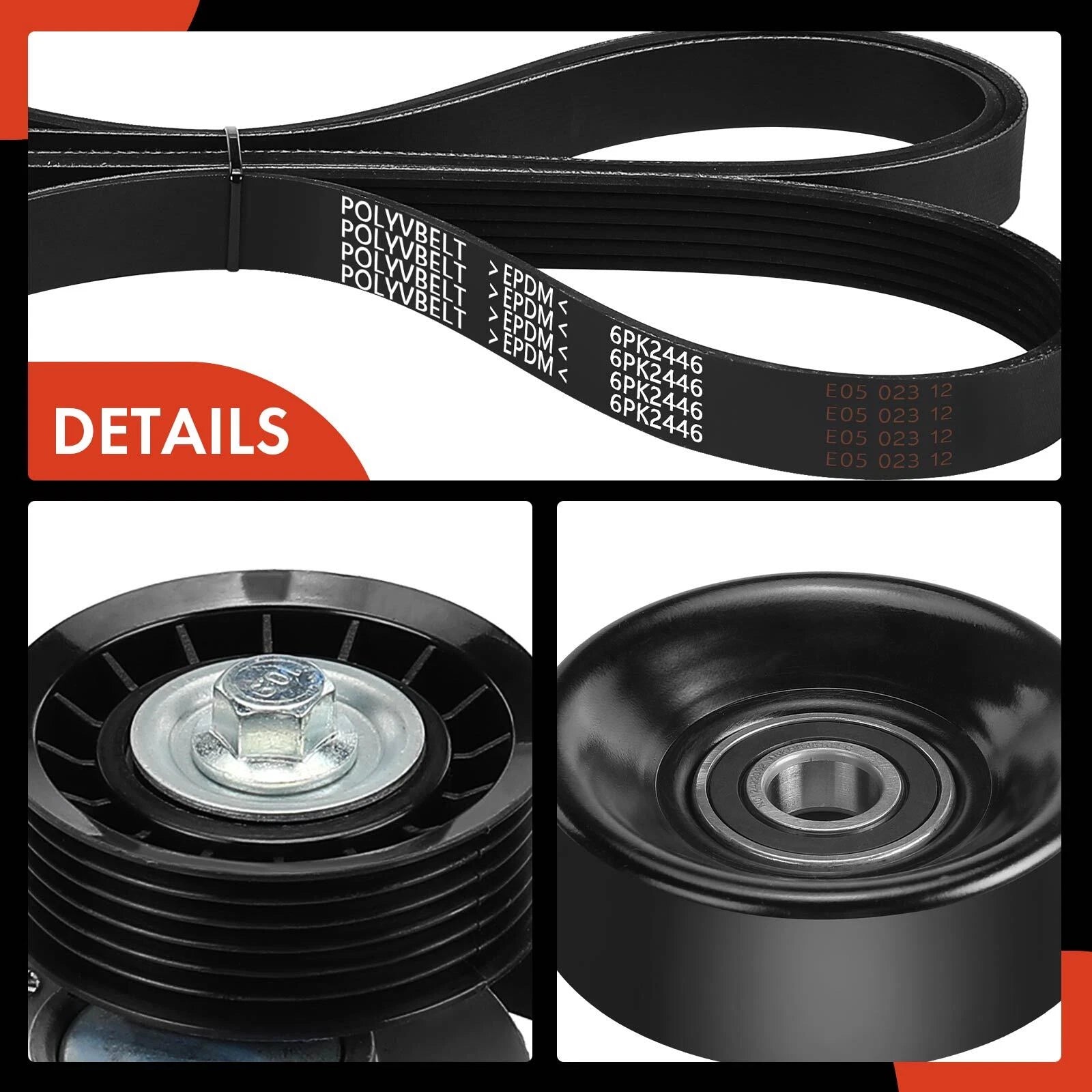 3X Serpentine Belt Drive Component Kit for Ford Windstar (1999-2003)