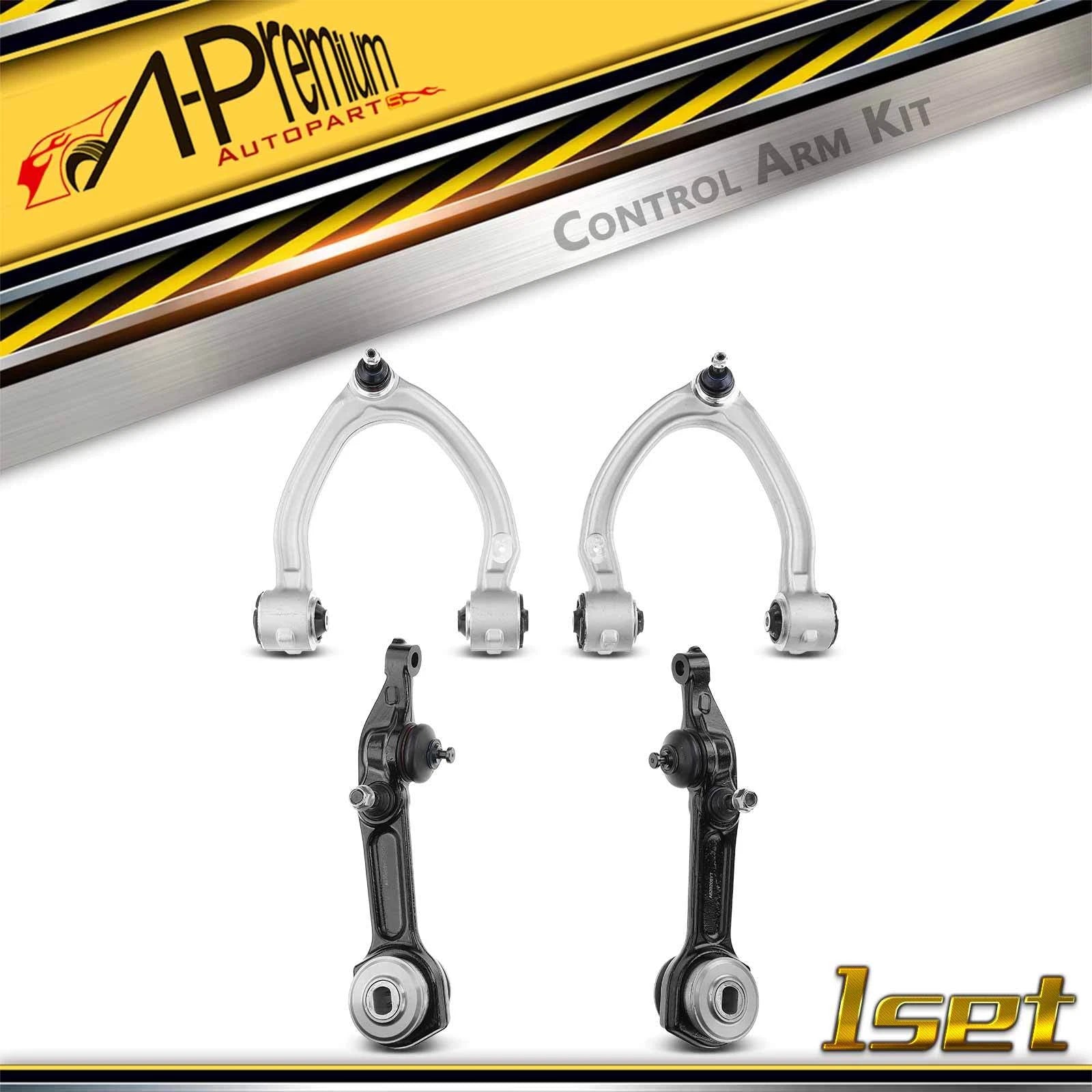 Set of 4 Control Arms with Ball Joints for Mercedes-Benz W220 (1999–2006)