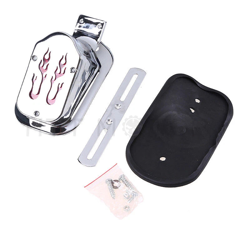 12V Flame Brake Tail Light Metal Bracket for Harley Cruiser Chopper KTM