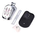 12V Flame Brake Tail Light Metal Bracket for Harley Cruiser Chopper KTM
