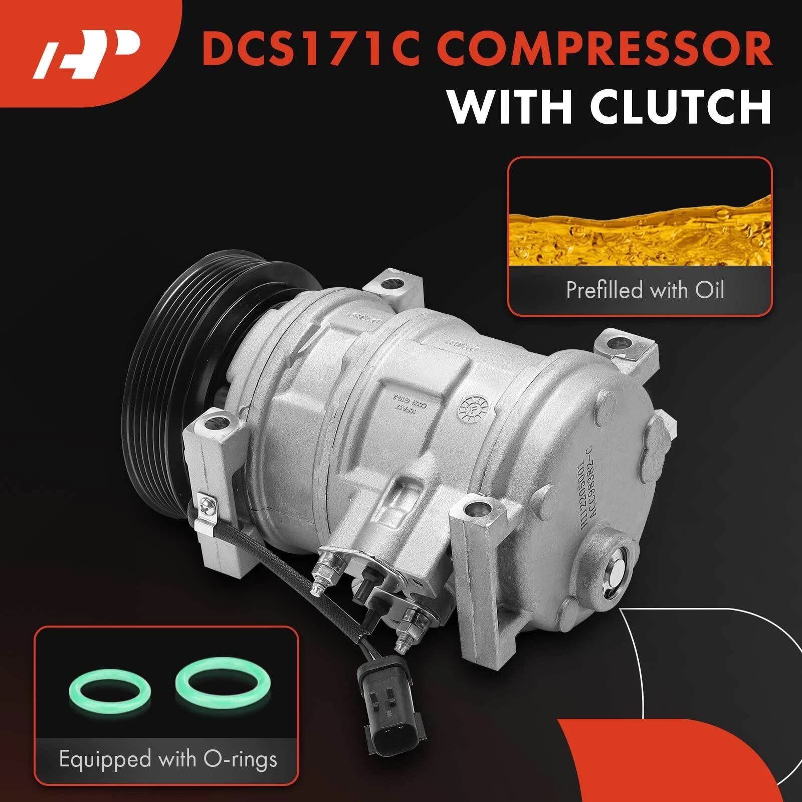 A/C Compressor with Clutch for Jeep Liberty (2005-2006)
