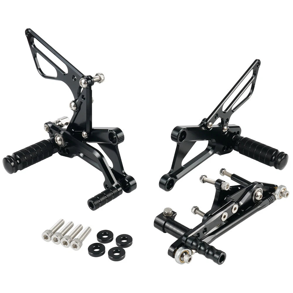 Set of 2 Rearset Foot Pegs + Shift Rod for Triumph Daytona 675 (2006–2012)