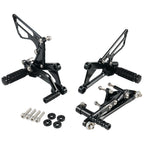 Set of 2 Rearset Foot Pegs + Shift Rod for Triumph Daytona 675 (2006–2012)